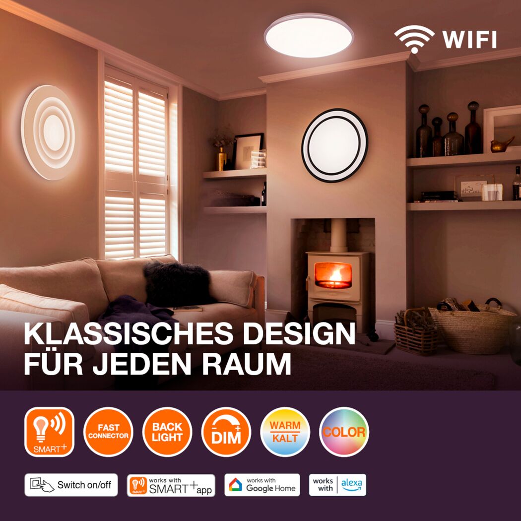 LED-Deckenleuchte 'Smart+ Orbis Ceiling' dimmbar 28 W 1400 lm RGB - tunable white Ø 35 x 9 cm
