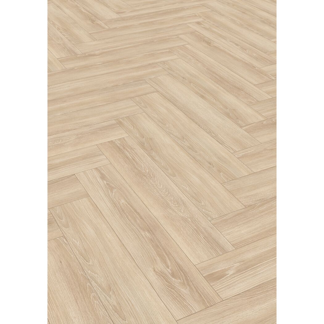 Laminat 'Nature Herringbone' EL2161 Newport Eiche creme 8 mm