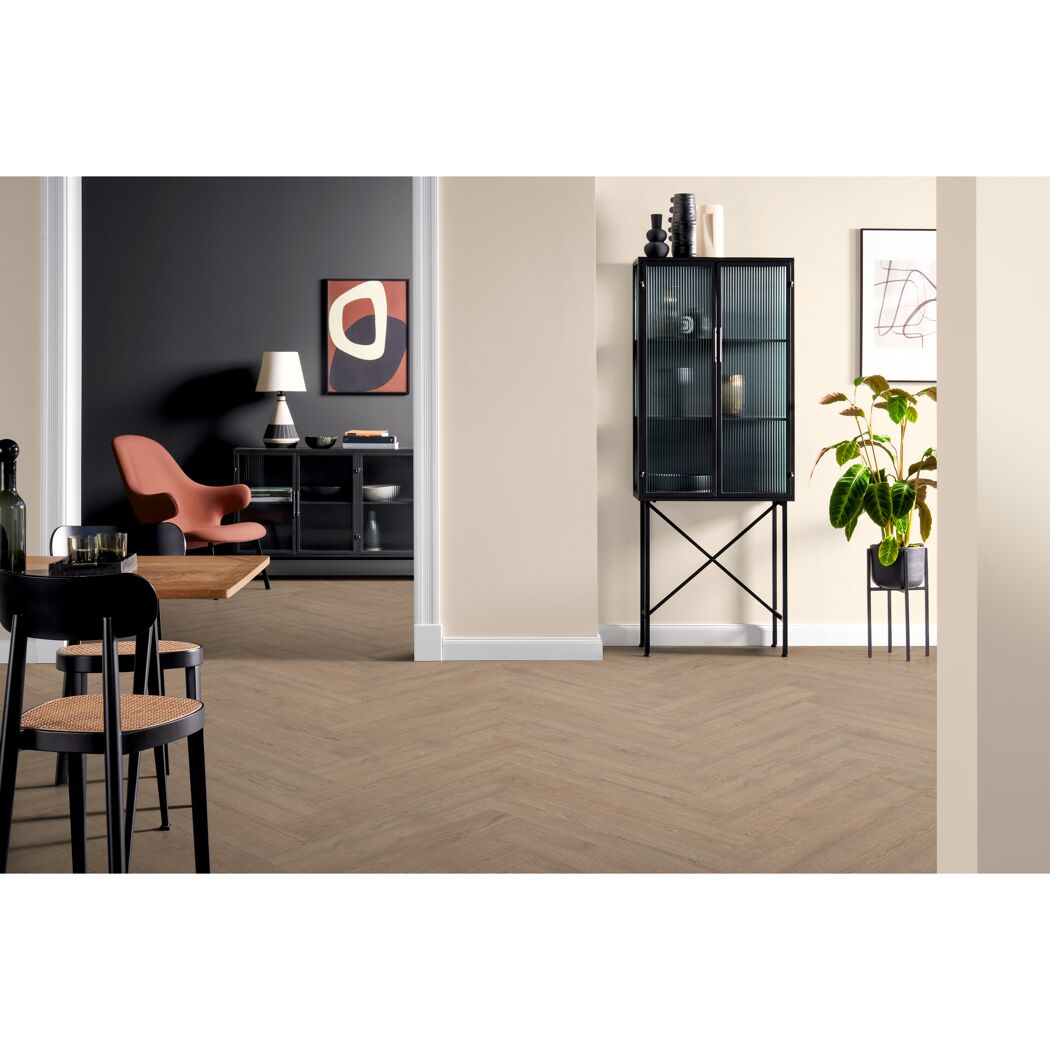 Laminat 'Nature Herringbone' EL2190 Turin Eiche 8 mm