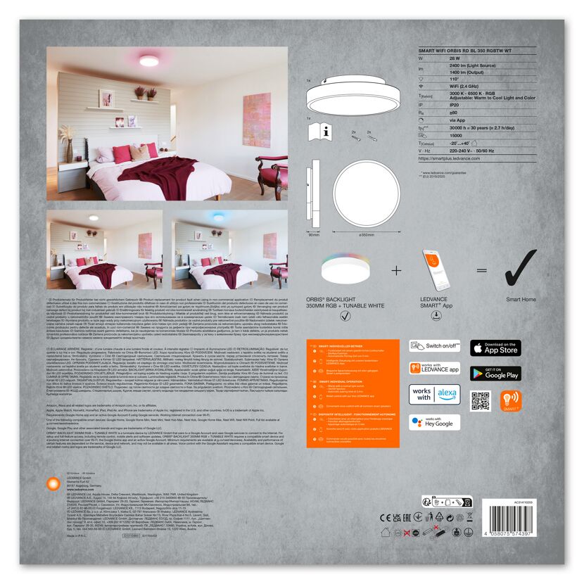 Deckenleuchte 'Smart+ Orbis Ceiling' weiß Ø 35 cm