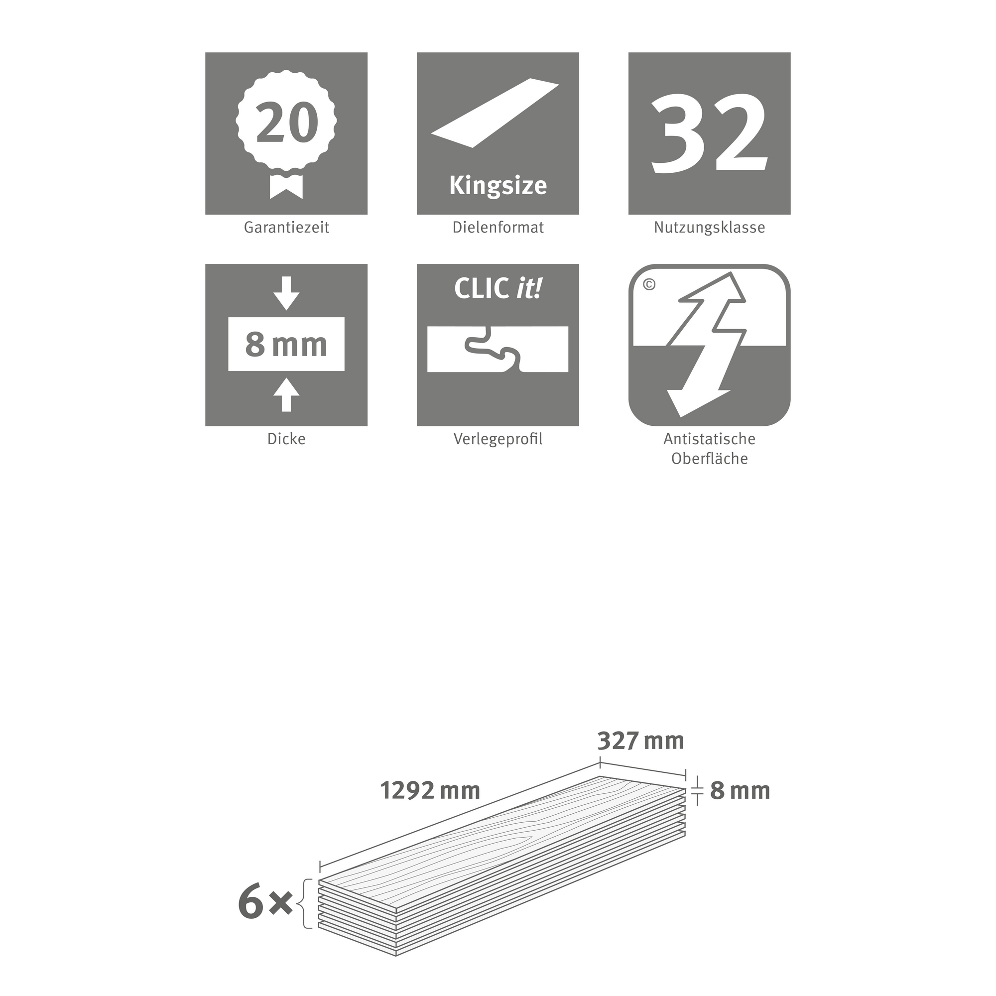 Laminat 'NatureSense' EL291F Skanderborg Eiche honig 8 mm
