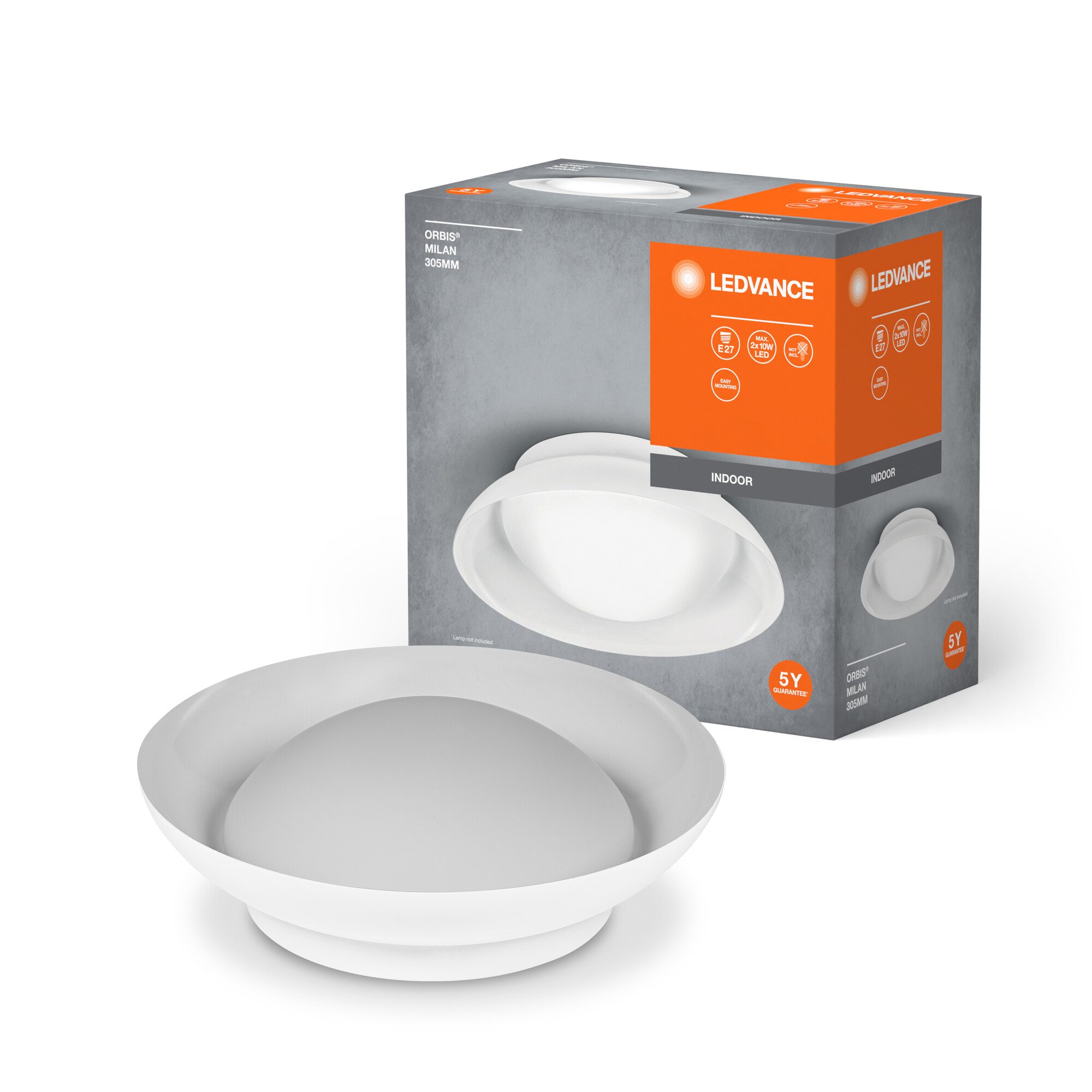 Thumbnail - Ledvance Deckenleuchte 'Orbis Milan' weiß Ø 30,5 cm