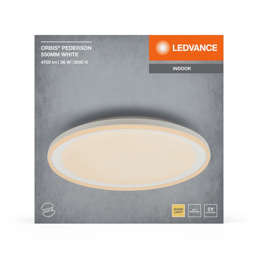 LED-Deckenleuchte 'Orbis Pederson' 36 W 2600 lm warmweiß Ø 55 x 8 cm