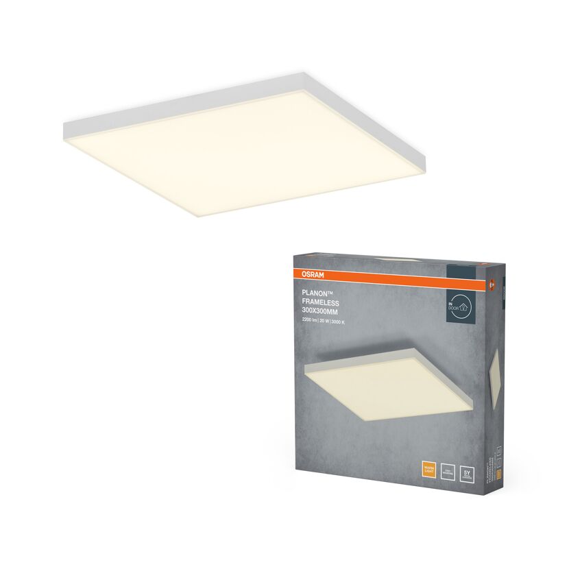 Panelleuchte 'Planon™ Frameless' weiß 29,5 x 29,5 cm