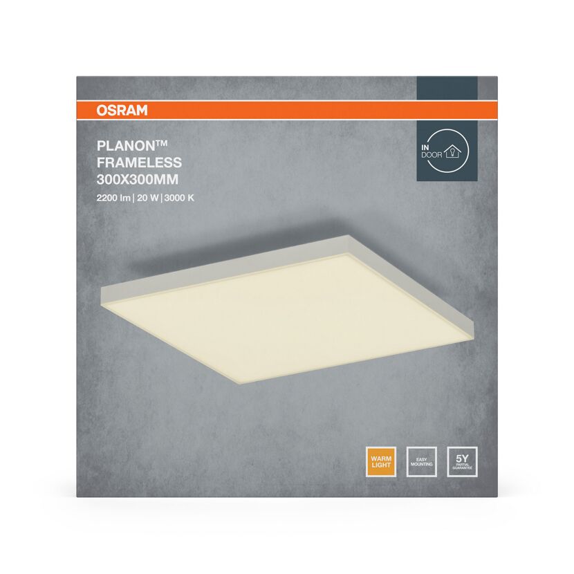 Panelleuchte 'Planon™ Frameless' weiß 29,5 x 29,5 cm