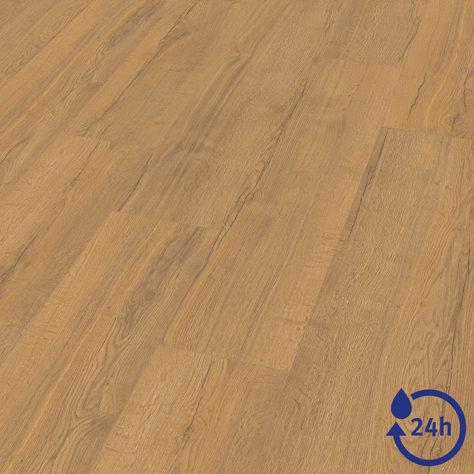 Laminat 'NatureSense Aqua' EL2096 Elva Eiche honig 8 mm