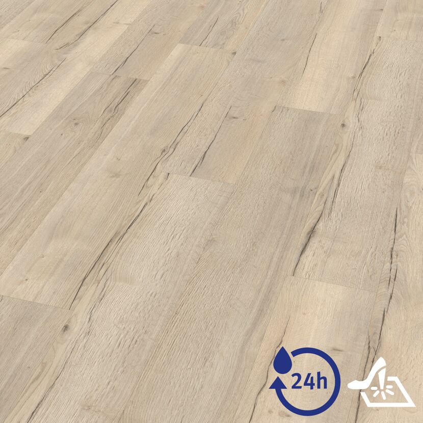 Designboden 'Aquadura' EDF144 Halifax Eiche weiss 7,5 mm