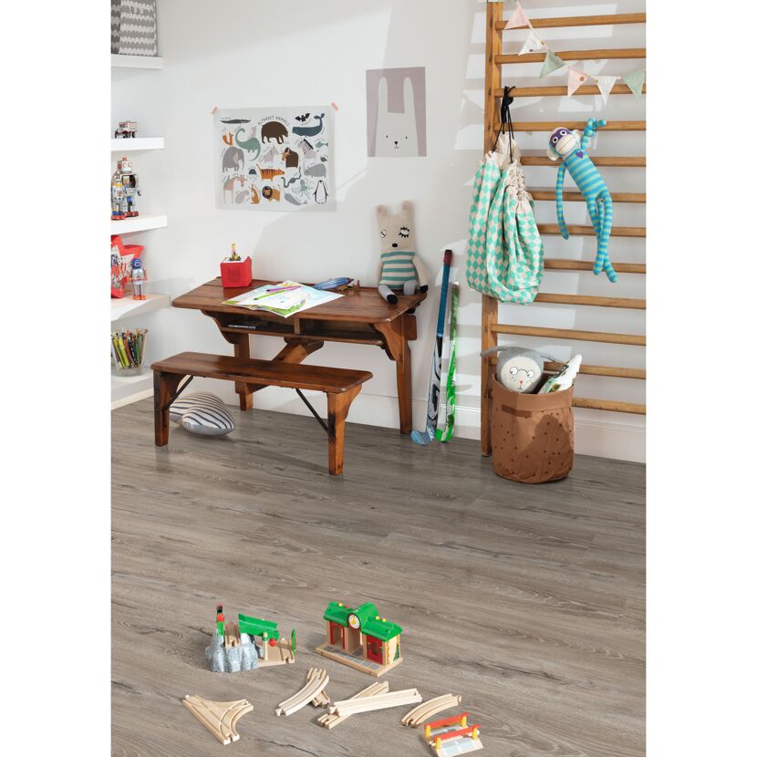 Designboden 'Aquadura' EDF204 Panora Eiche grau 7,5 mm