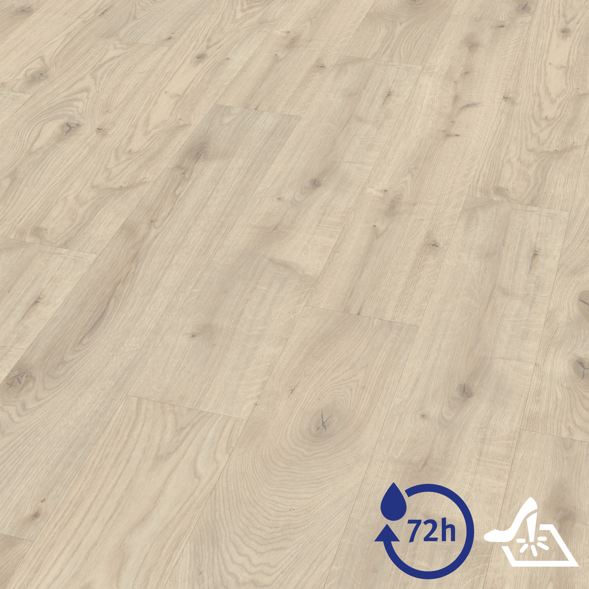 Hybridboden 'Aquadura+' EDF176 Almington Eiche beige 7,5 mm