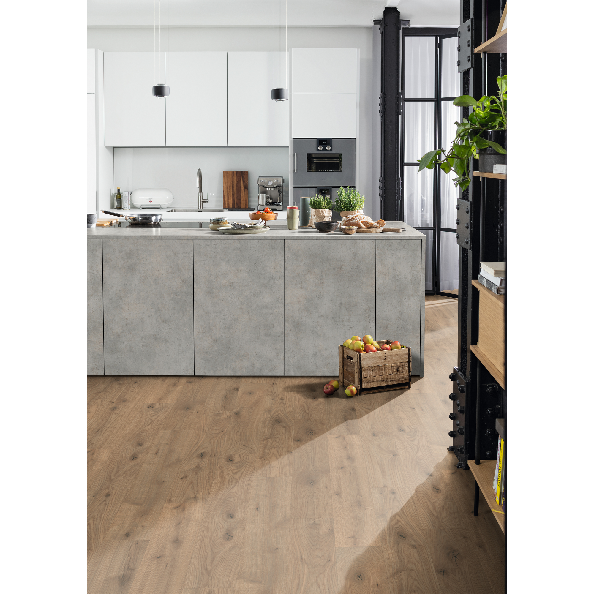 Hybridboden 'Aquadura+' EDF177 Almington Eiche natur 7,5 mm