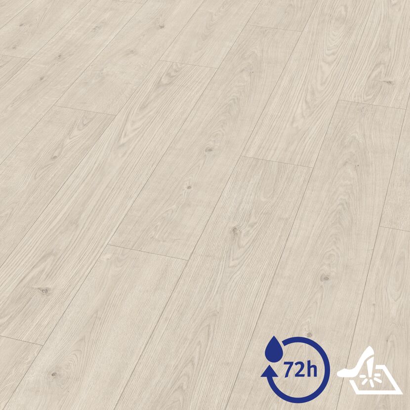 Designboden 'Aquadura+' EDF184 Berdal Eiche weiss 7,5 mm