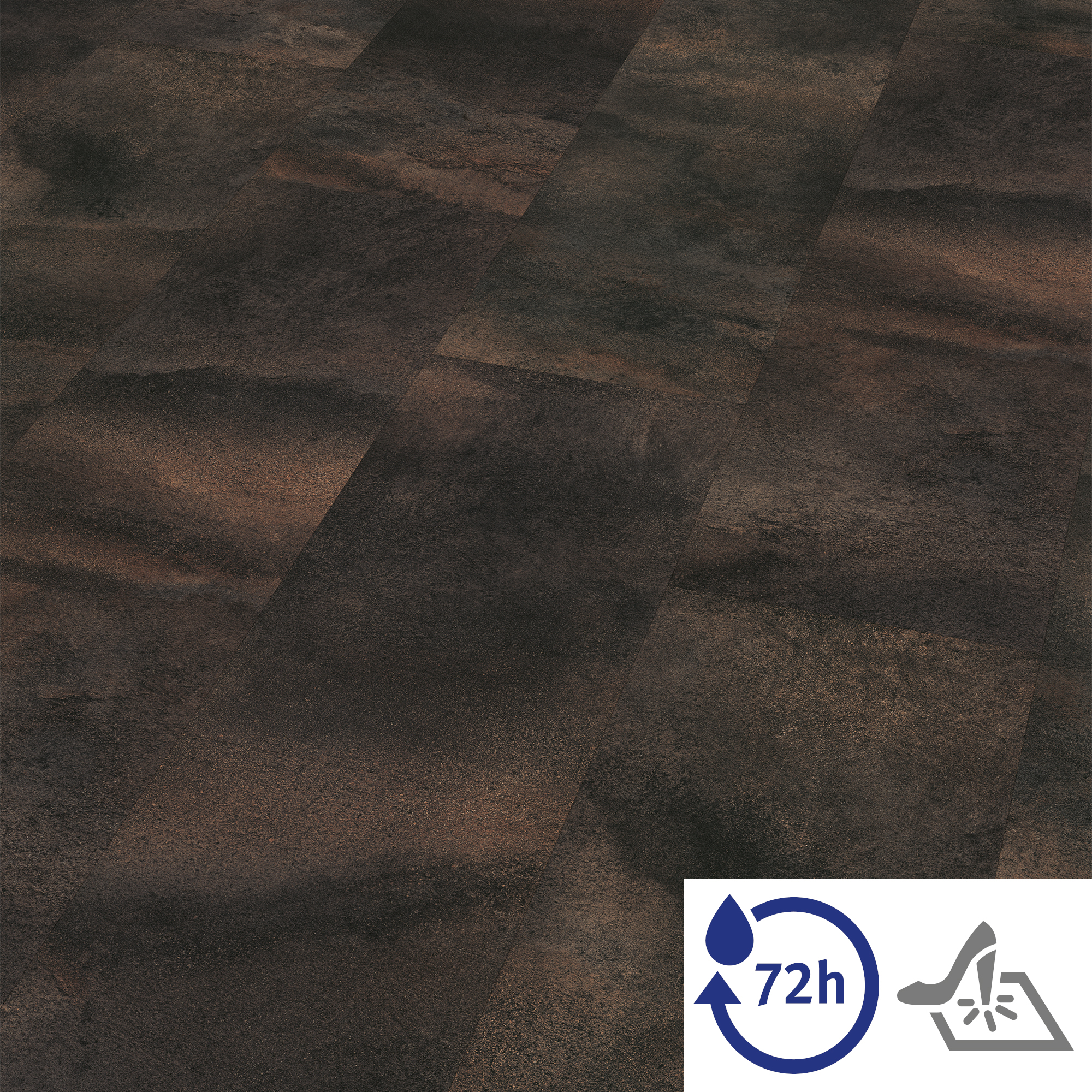 Hybridboden 'Aquadura+' EDF303 Titanit anthrazit 7,5 mm