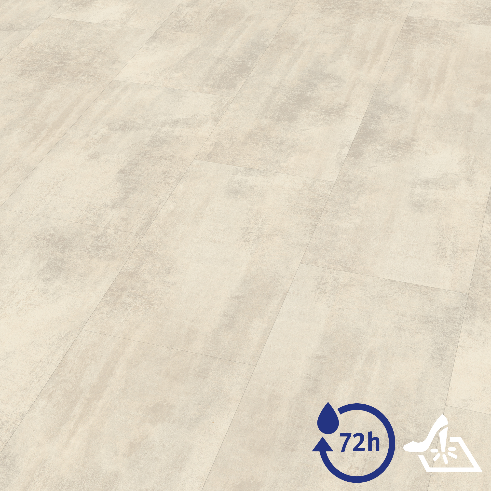 Hybridboden 'Aquadura+' EDF305 Chromix weiss 7,5 mm