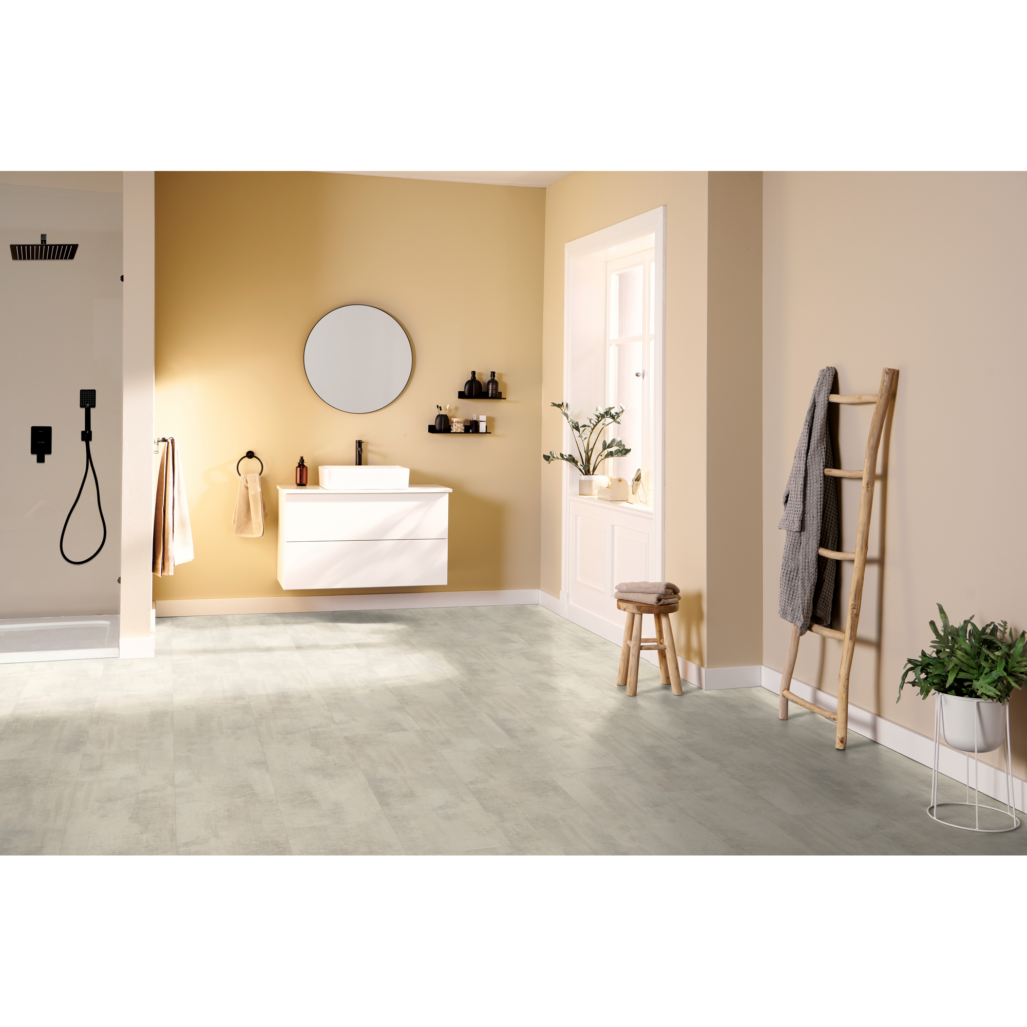 Hybridboden 'Aquadura+' EDF305 Chromix weiss 7,5 mm