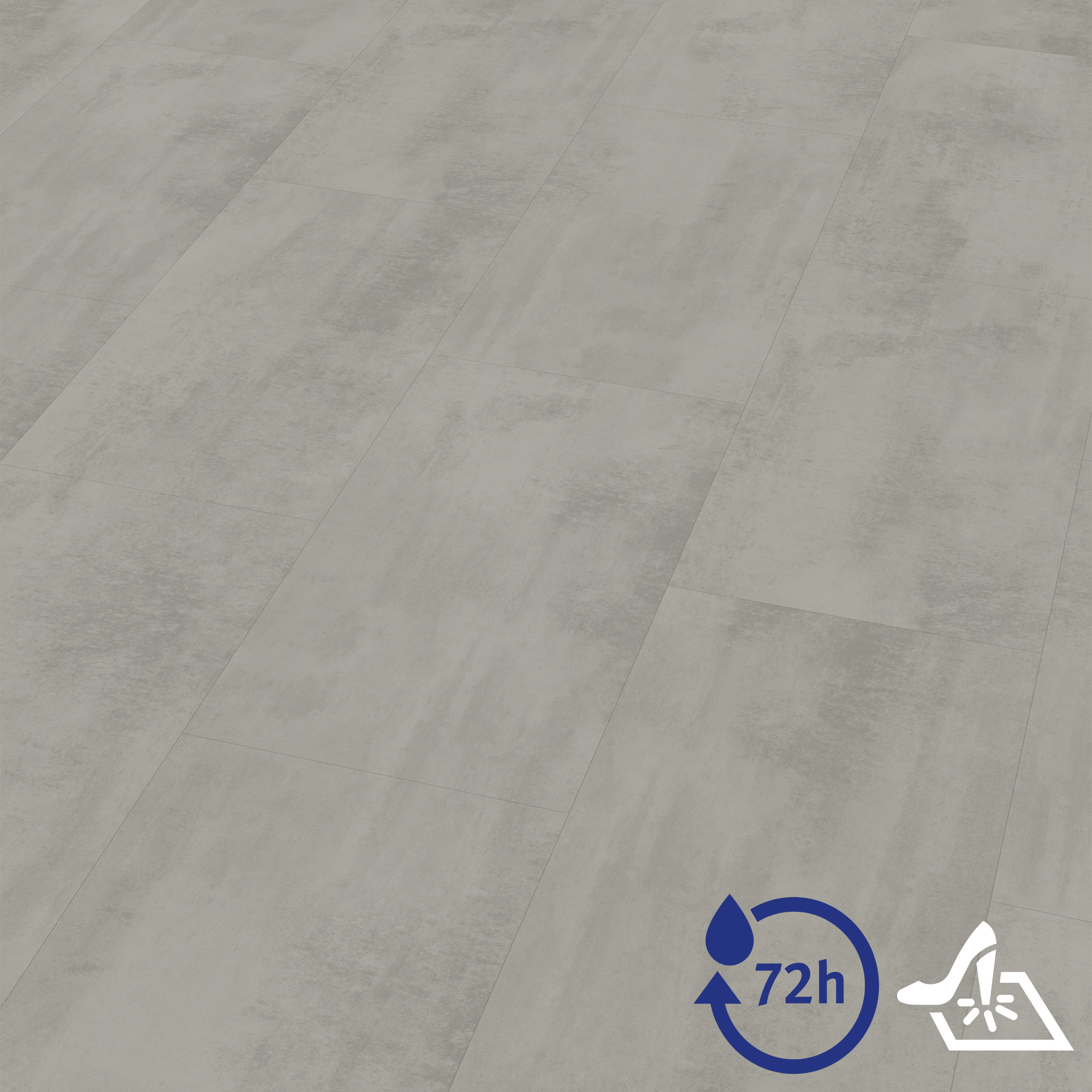 Hybridboden 'Aquadura+' EDF810 Chromix silber 7,5 mm