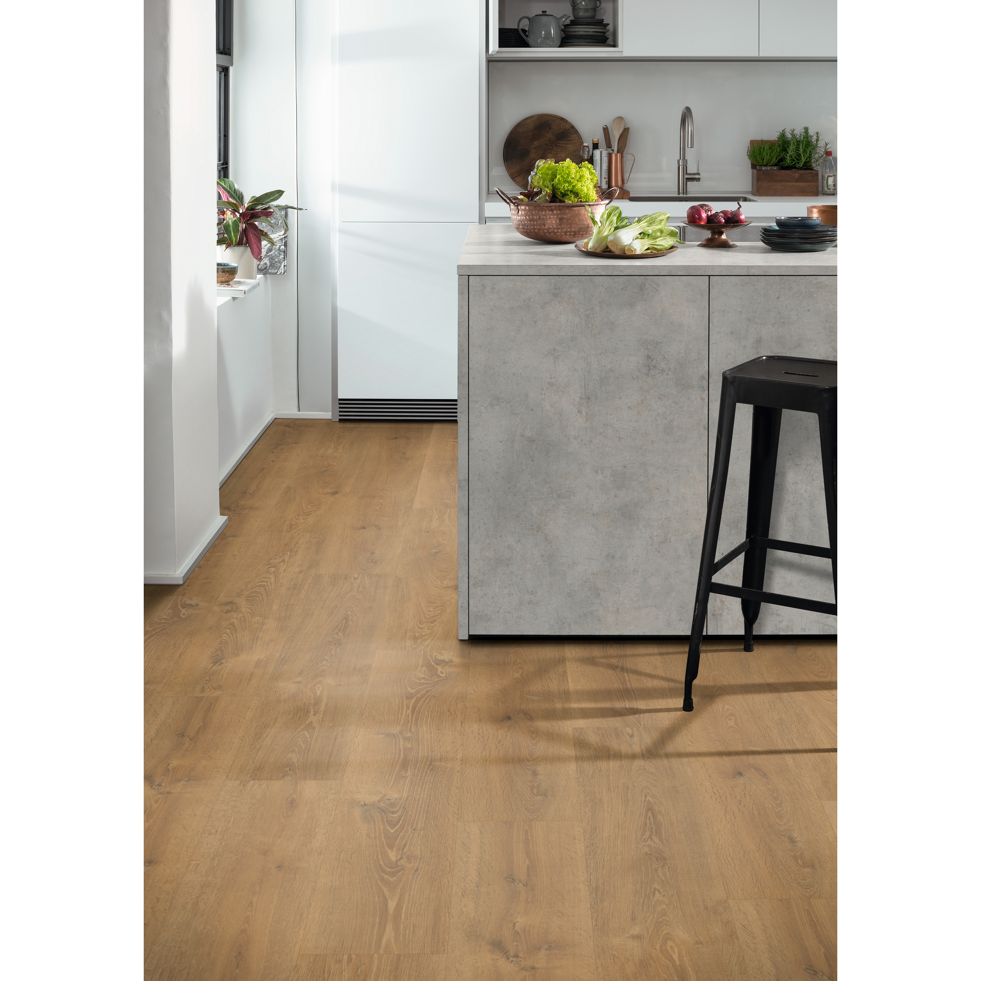 Hybridboden 'Aquadura+' EDF173 Waltham Eiche natur 7,5 mm