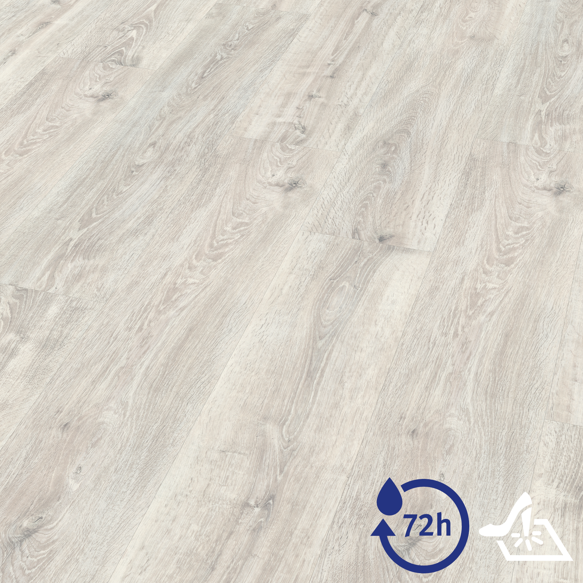 Hybridboden 'Aquadura+' EDF174 Waltham Eiche weiss 7,5 mm