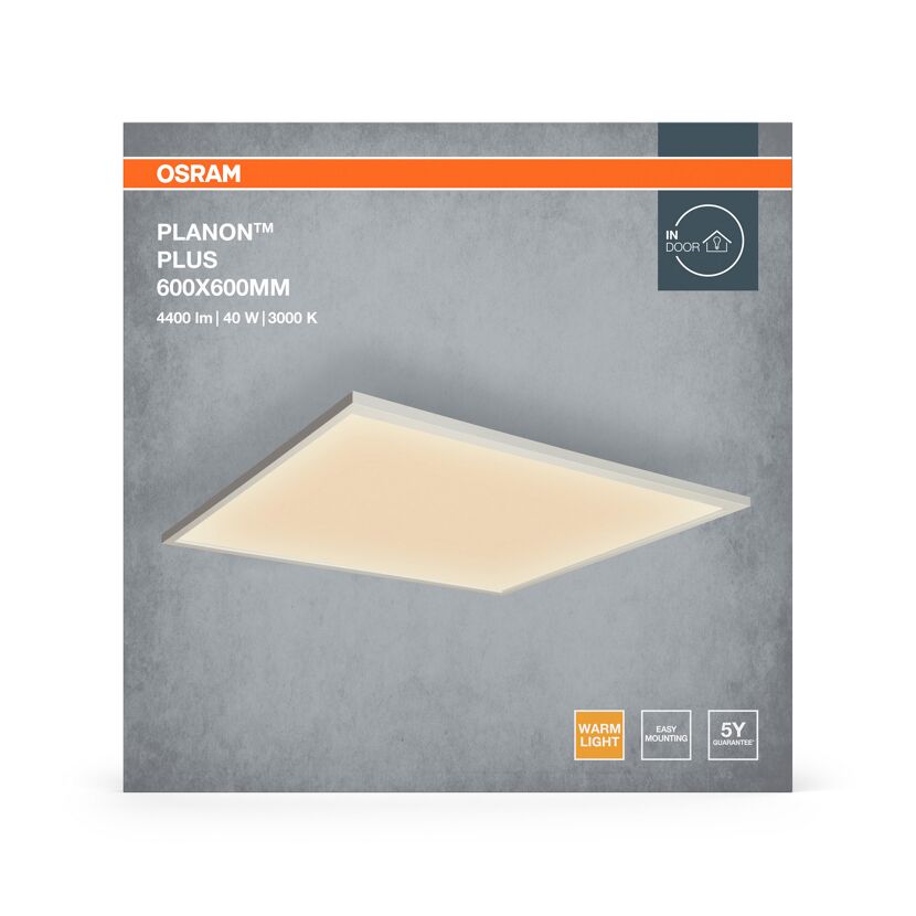 Panelleuchte 'Planon™ Plus' weiß 59,5 x 59,5 cm