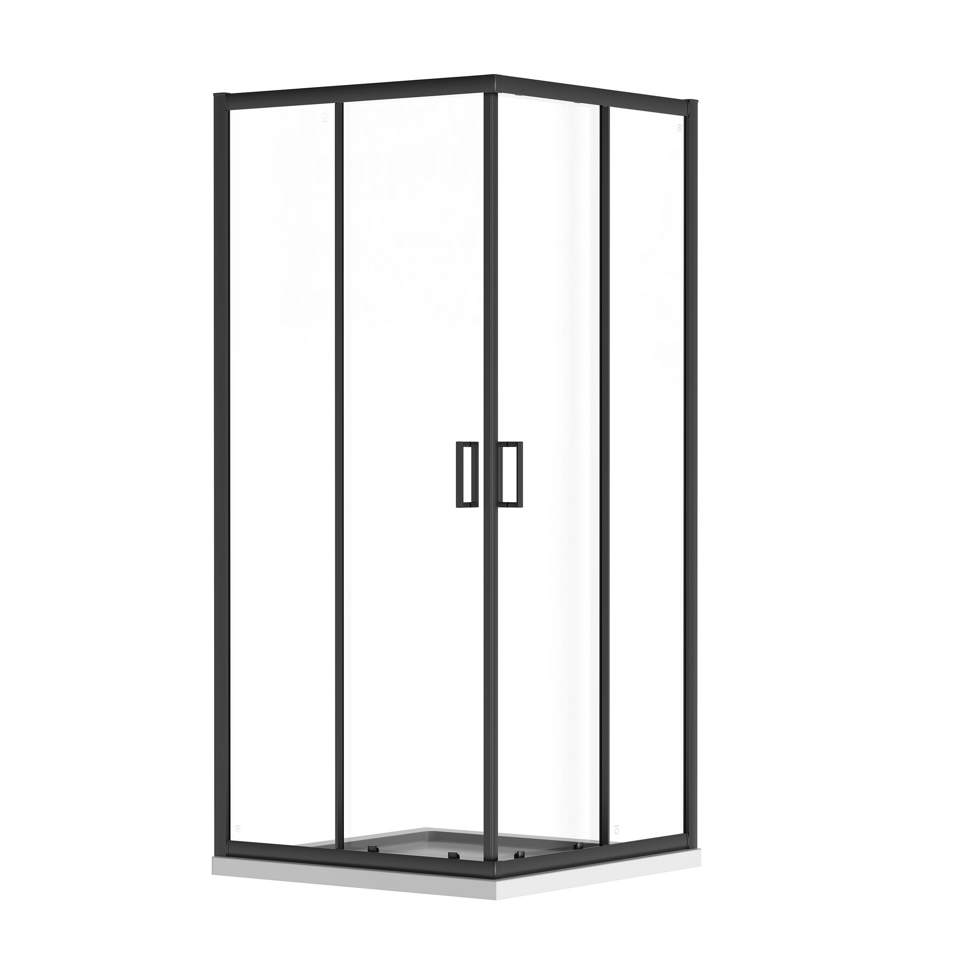 Duschkabine 'Paola' schwarz 80 x 80 x 190 cm
