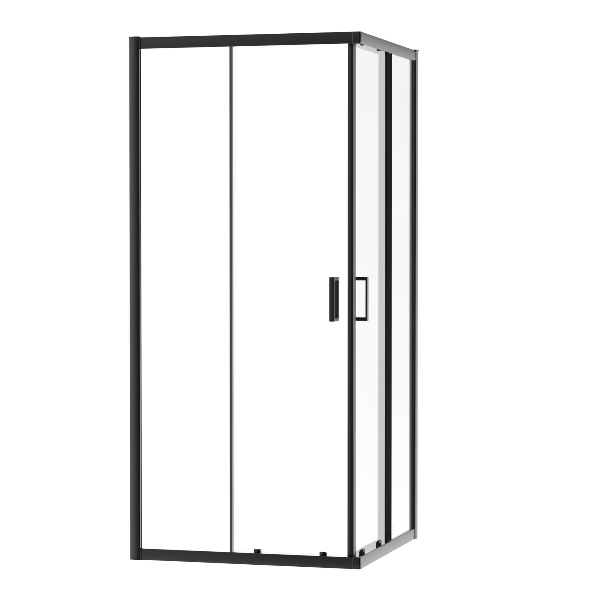 Duschkabine 'Paola' schwarz 80 x 80 x 190 cm