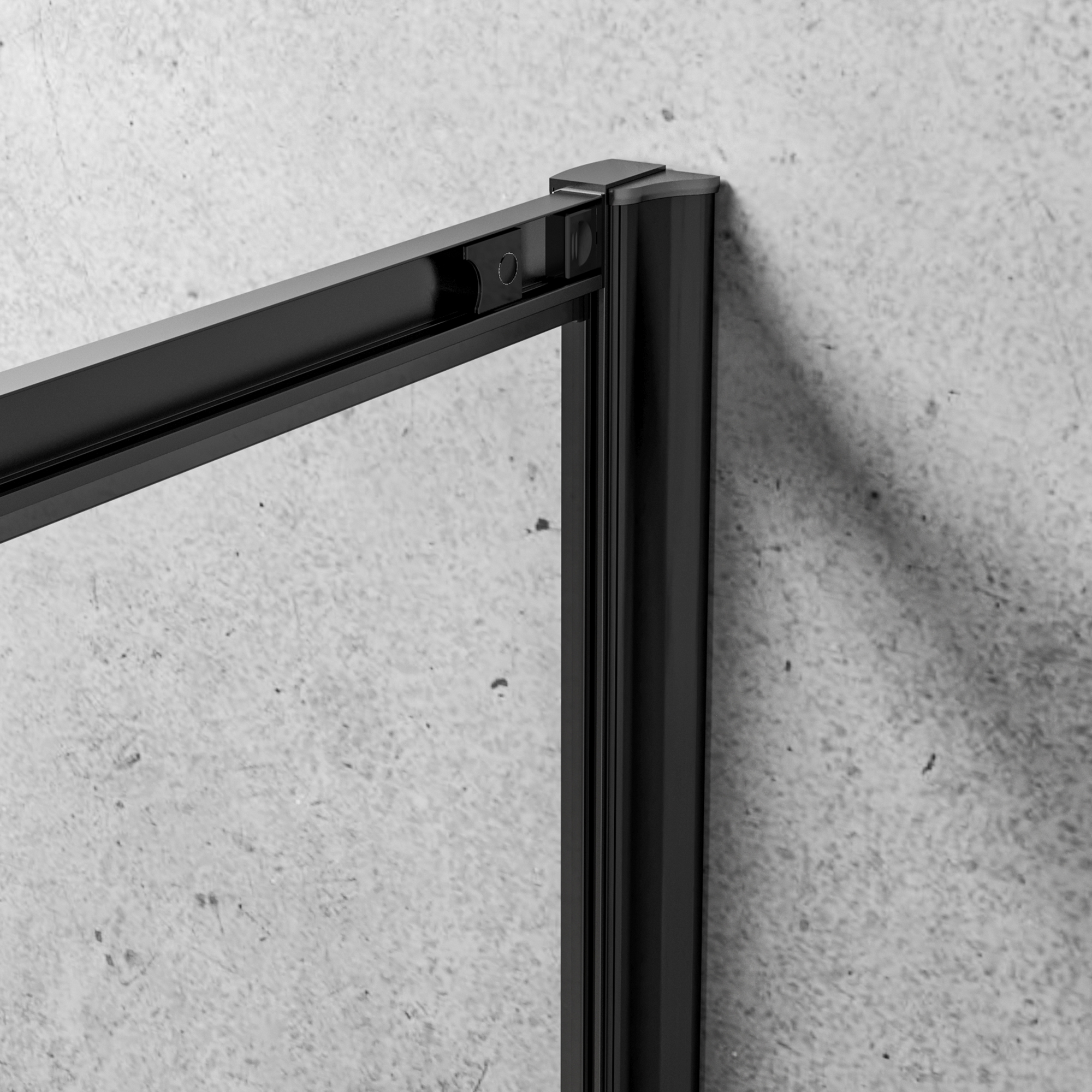 Duschkabine 'Paola' schwarz 80 x 80 x 190 cm