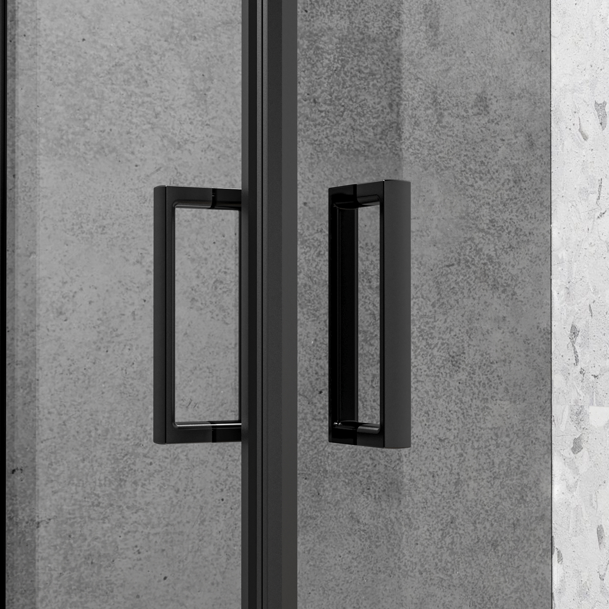 Duschkabine 'Paola' schwarz 80 x 80 x 190 cm