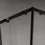 Duschkabine 'Paola' schwarz 80 x 80 x 190 cm