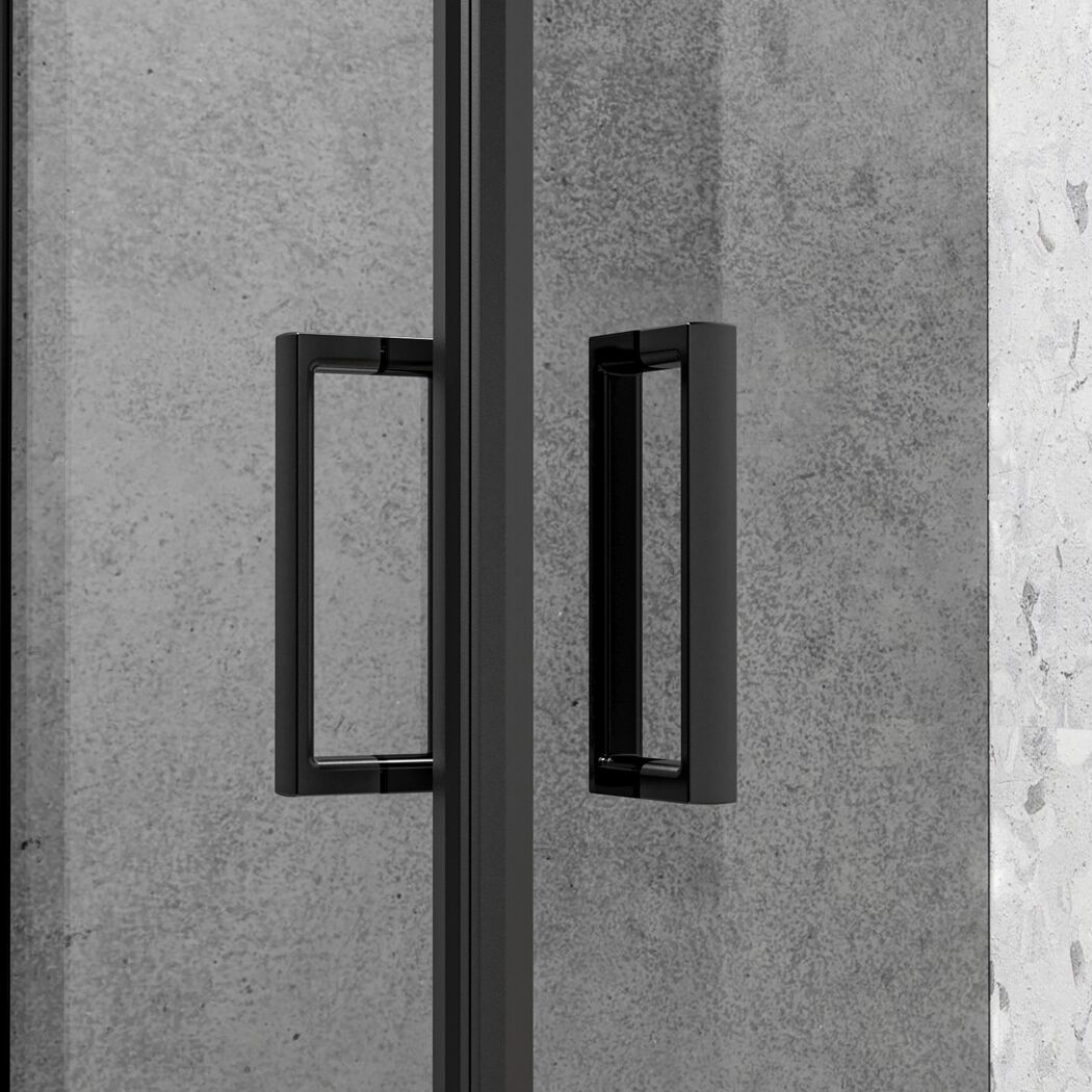 Runddusche 'Paola' schwarz 90 x 190 x 90 cm