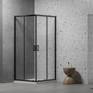 Duschkabine 'Paola' schwarz 90 x 190 x 90 cm