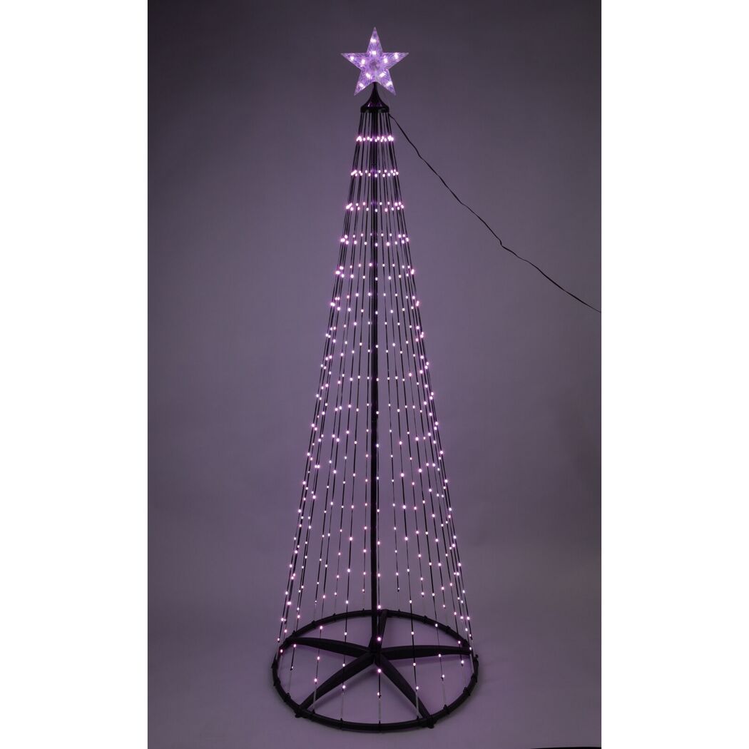 LED-Metallbaum 370 LEDs H 210 cm