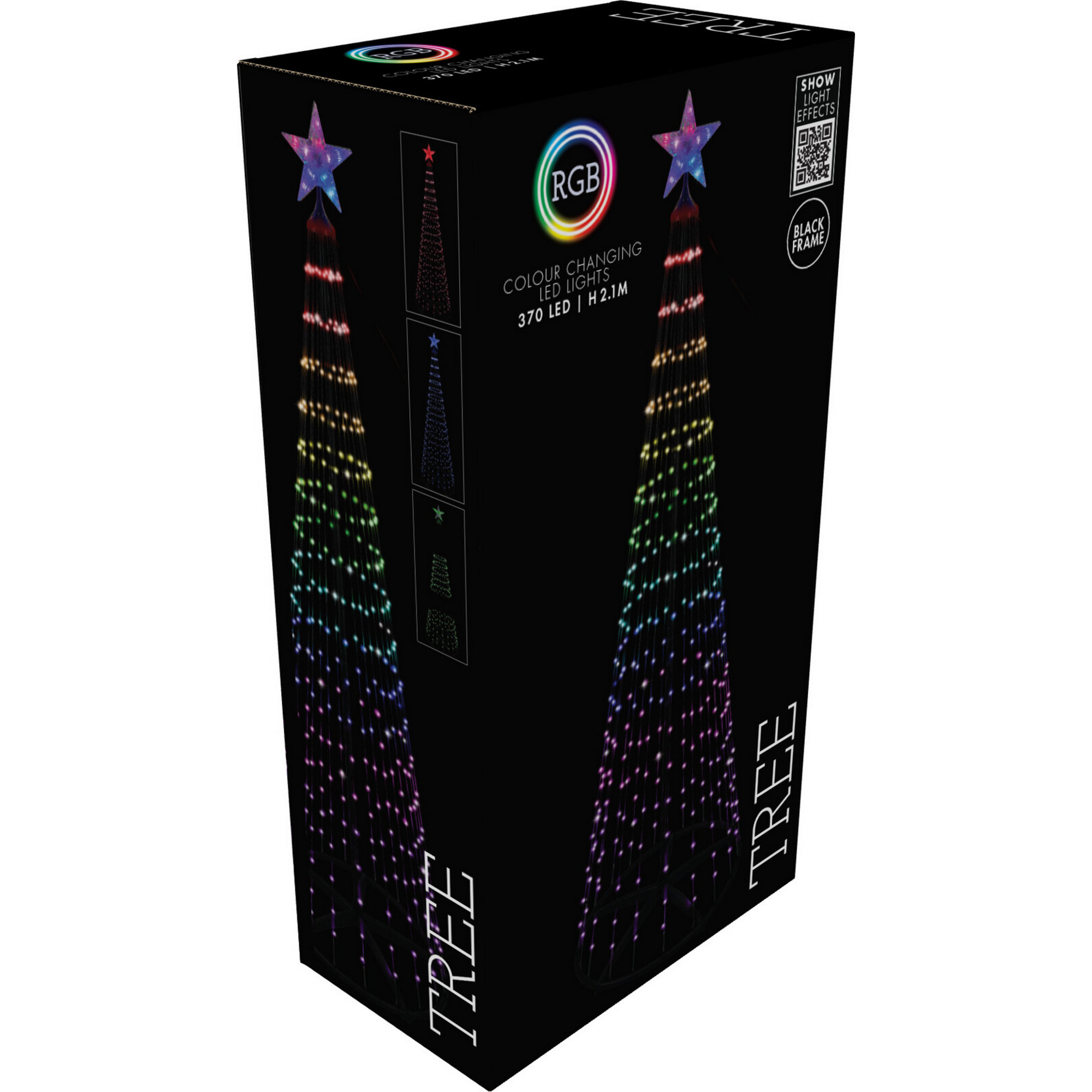 LED-Metallbaum 370 LEDs H 210 cm