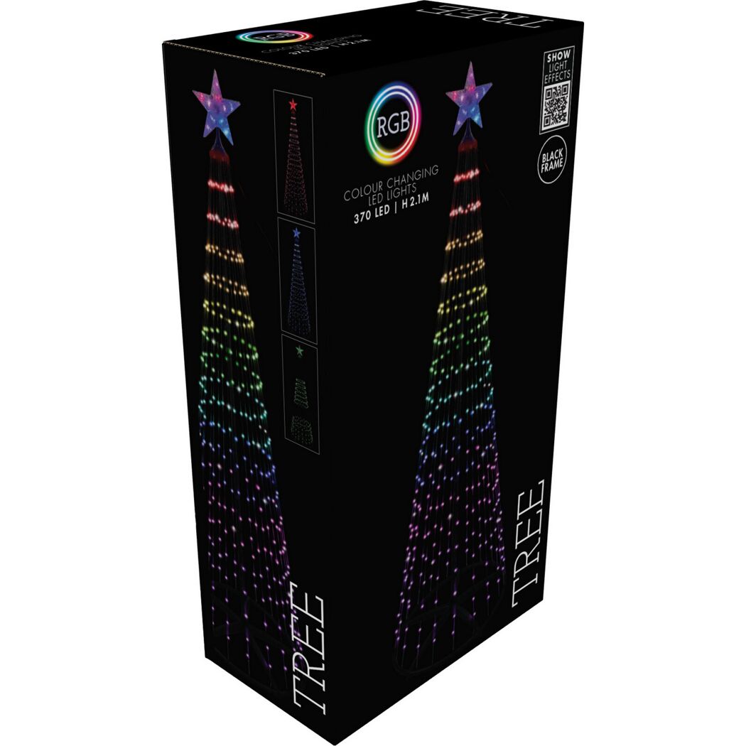 LED-Metallbaum 370 LEDs H 210 cm
