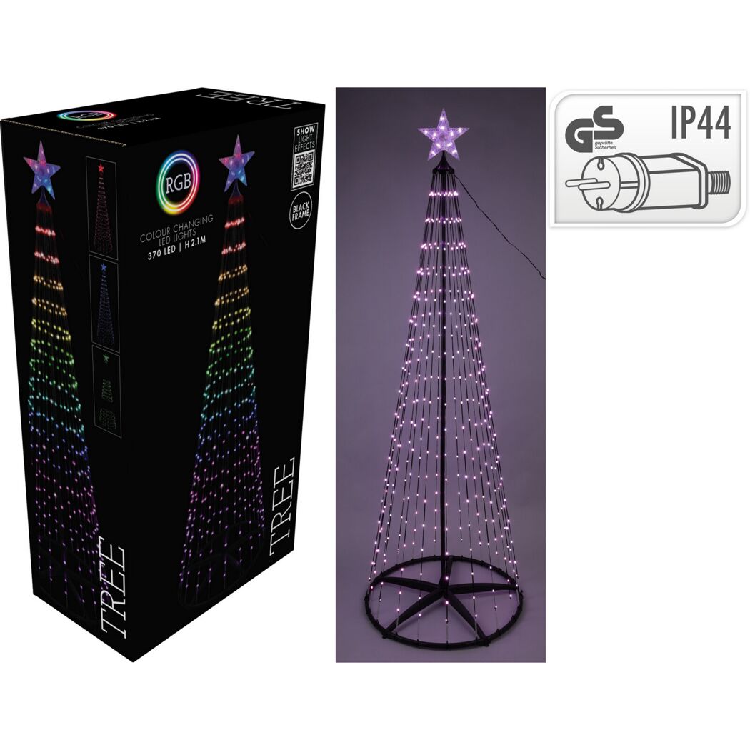 LED-Metallbaum 370 LEDs H 210 cm