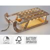 LED-Holzschlitten 50 x 24 x 16 cm