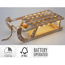 LED-Holzschlitten 50 x 24 x 16 cm