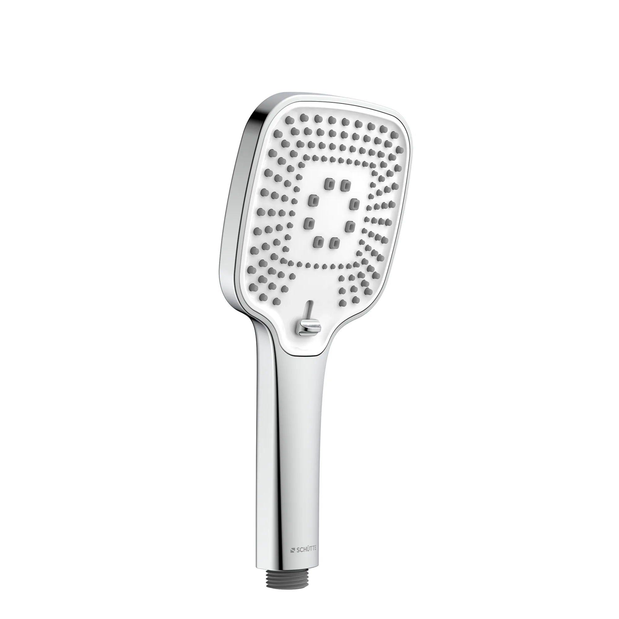 Handbrause 'Ravenna' chrome/weiß Eckig 10 cm, 3 Strahlarten