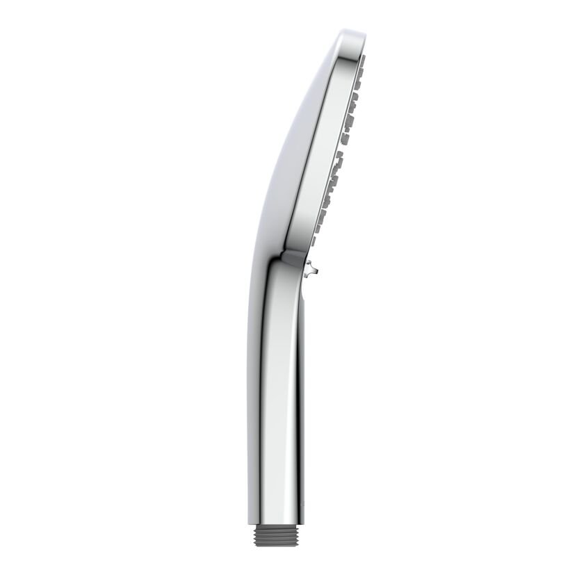 Handbrause 'Ravenna' chrome/weiß Eckig 10 cm, 3 Strahlarten
