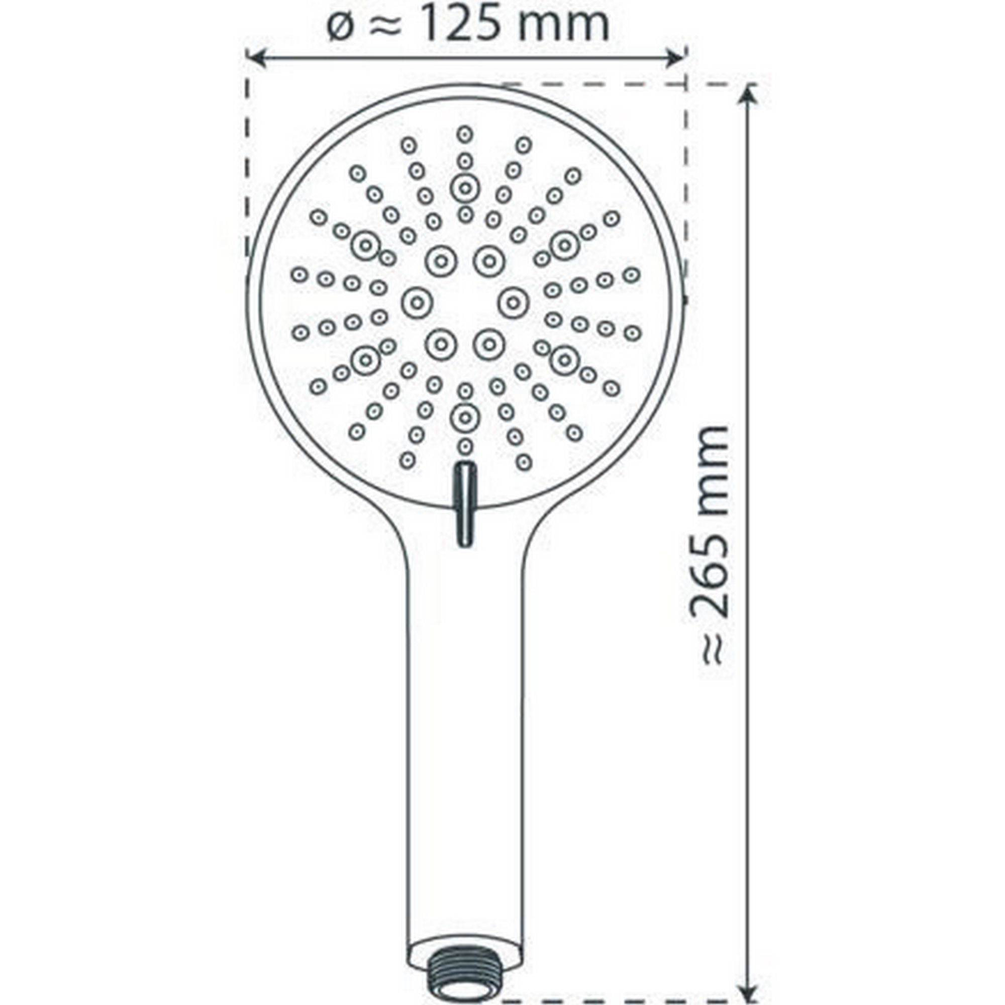 Handbrause 'Como' chrom Ø 12 cm, 5 Strahlarten