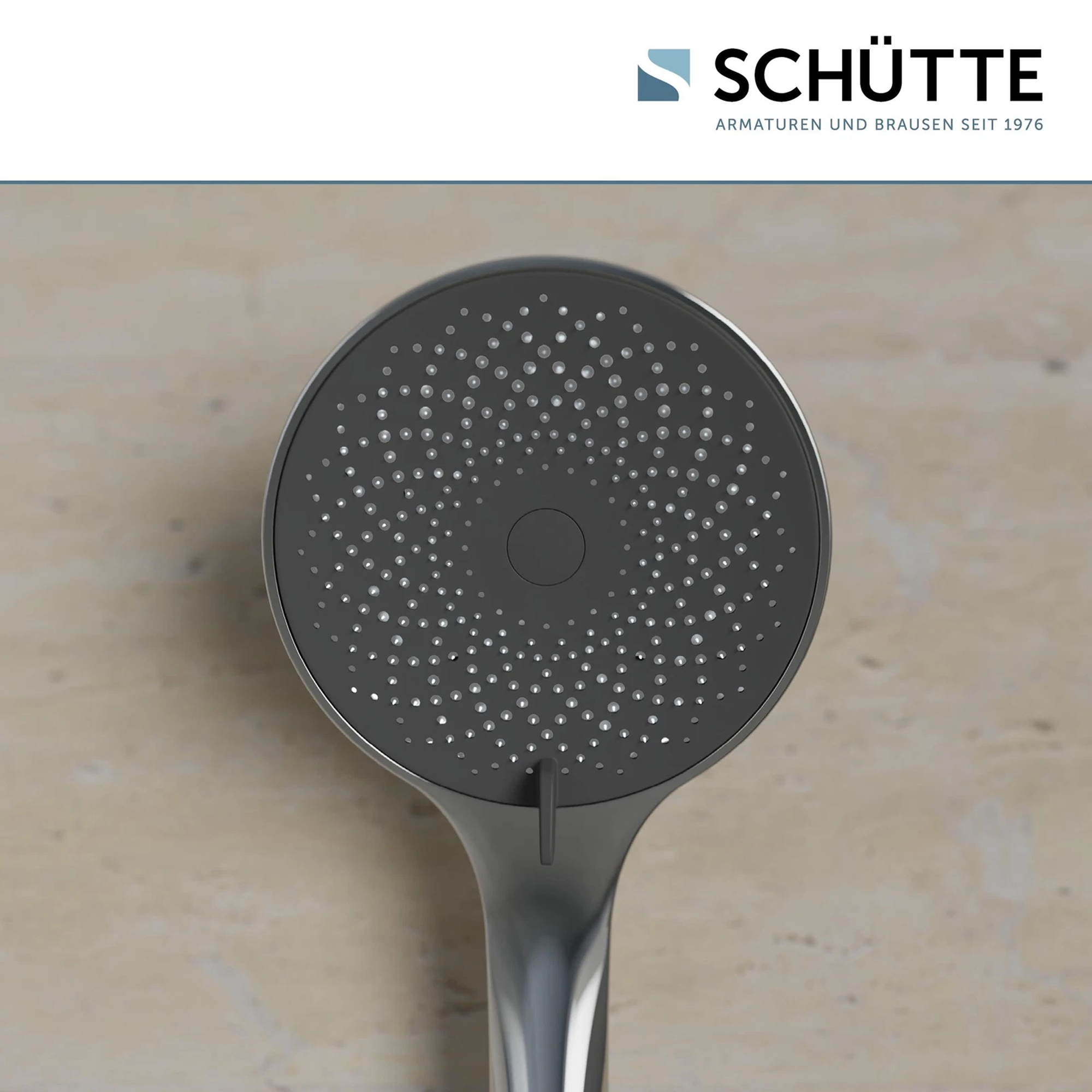 Handbrause 'Capri' chrom/anthrazit Ø 13 cm, 3 Strahlarten