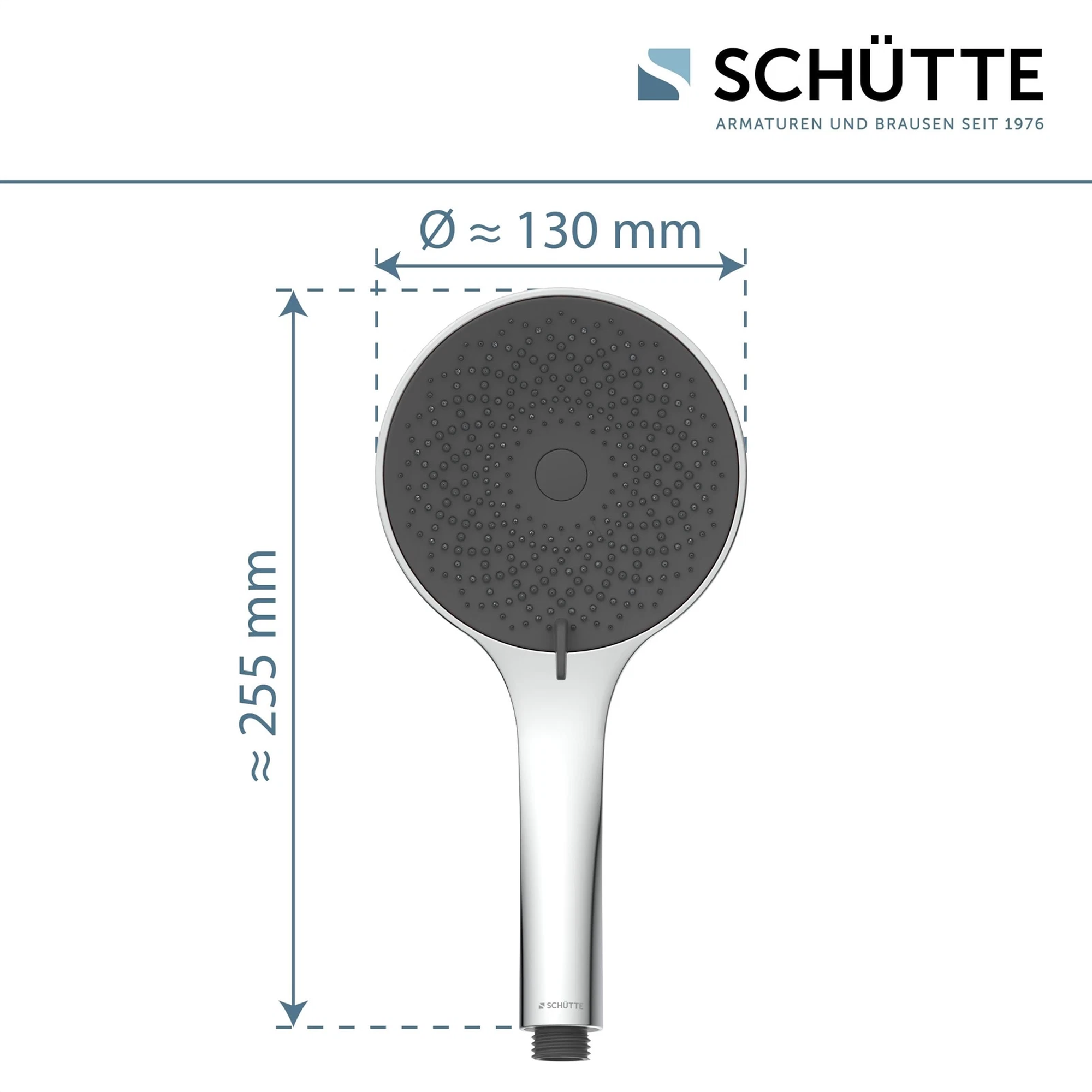 Handbrause 'Capri' chrom/anthrazit Ø 13 cm, 3 Strahlarten