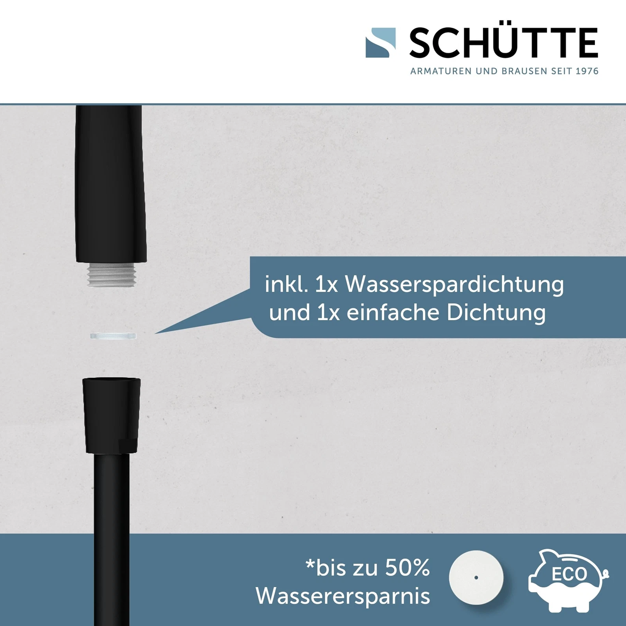 Handbrause 'Capri' schwarz matt Ø 13 cm, 3 Strahlarten