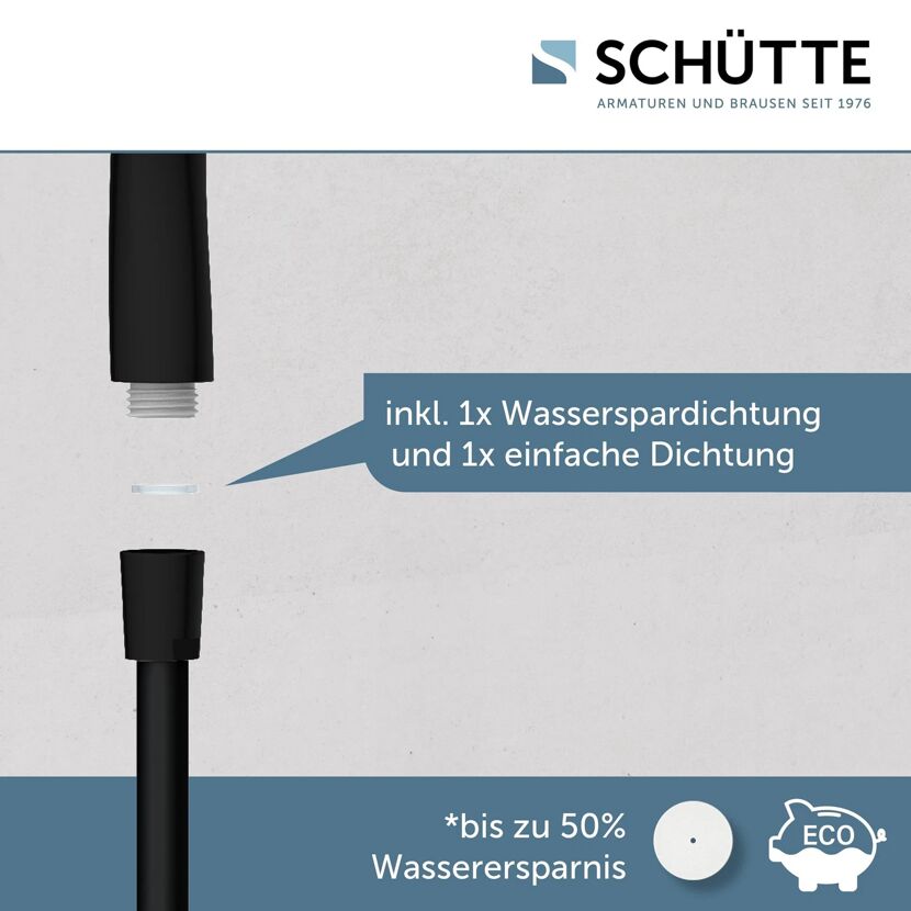 Handbrause 'Capri' schwarz matt Ø 13 cm, 3 Strahlarten