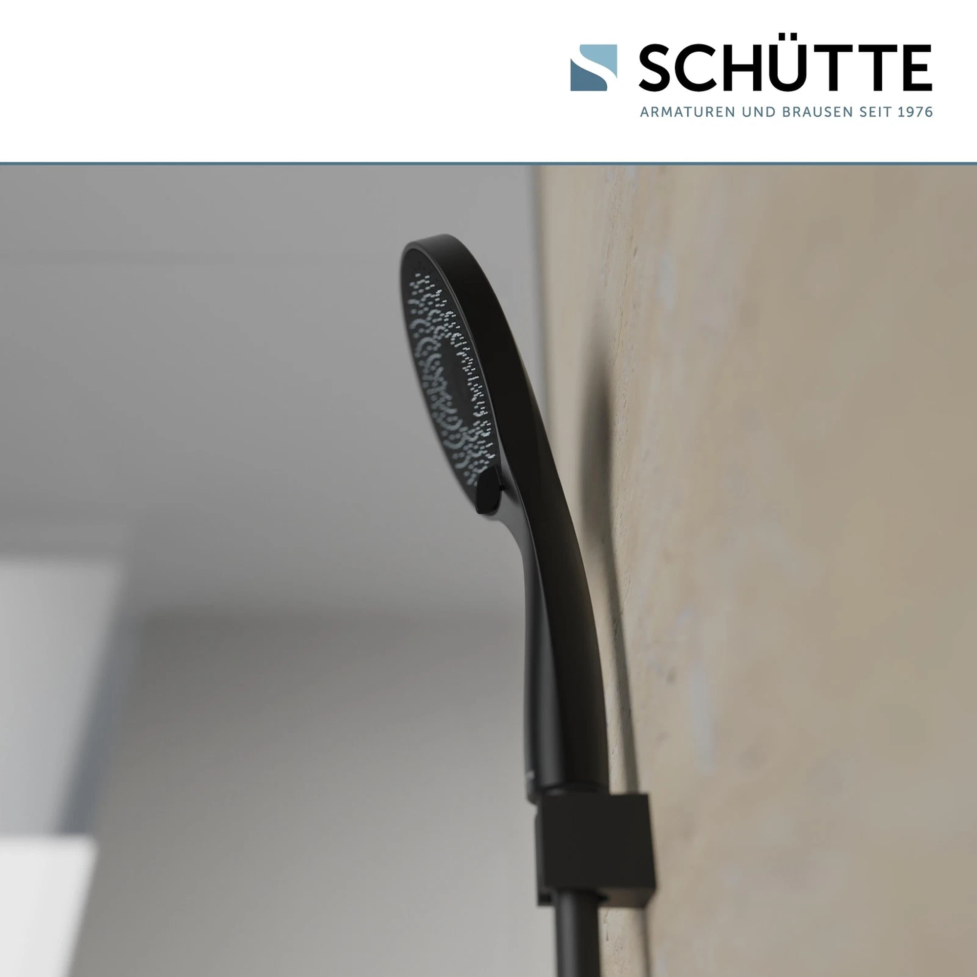 Handbrause 'Capri' schwarz matt Ø 13 cm, 3 Strahlarten