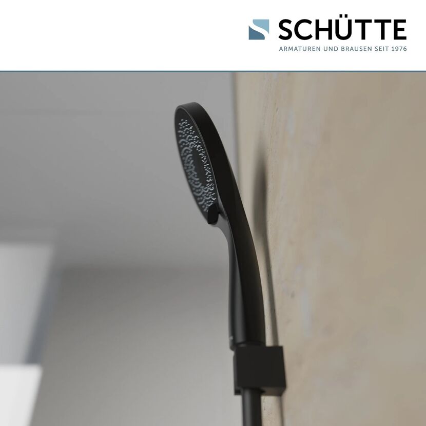 Handbrause 'Capri' schwarz matt Ø 13 cm, 3 Strahlarten