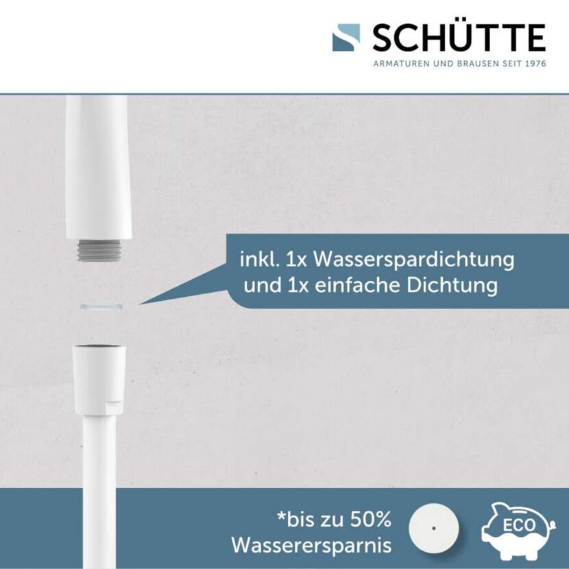 Handbrause 'Capri' weiß matt/anthrazit Ø 13 cm, 3 Strahlarten