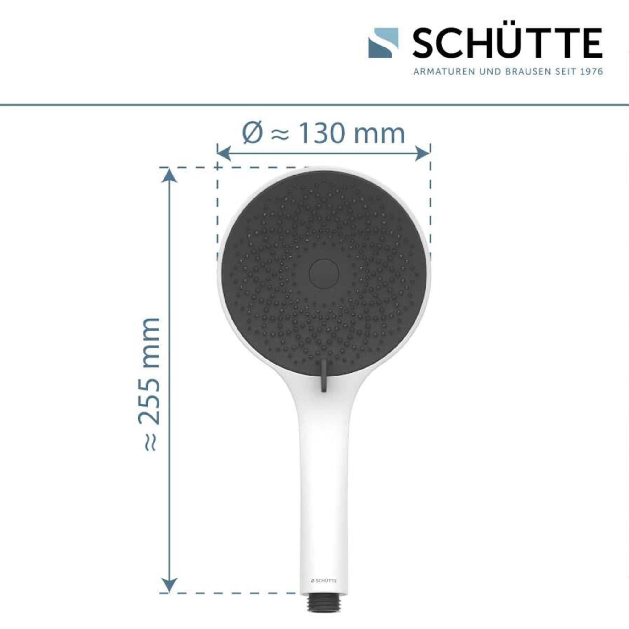 Handbrause 'Capri' weiß matt/anthrazit Ø 13 cm, 3 Strahlarten