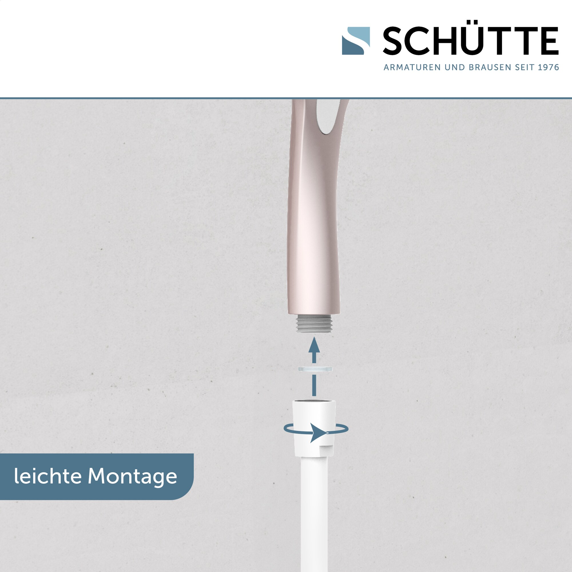 Handbrause 'Capri' rosé matt/weiß Ø 13 cm, 3 Strahlarten