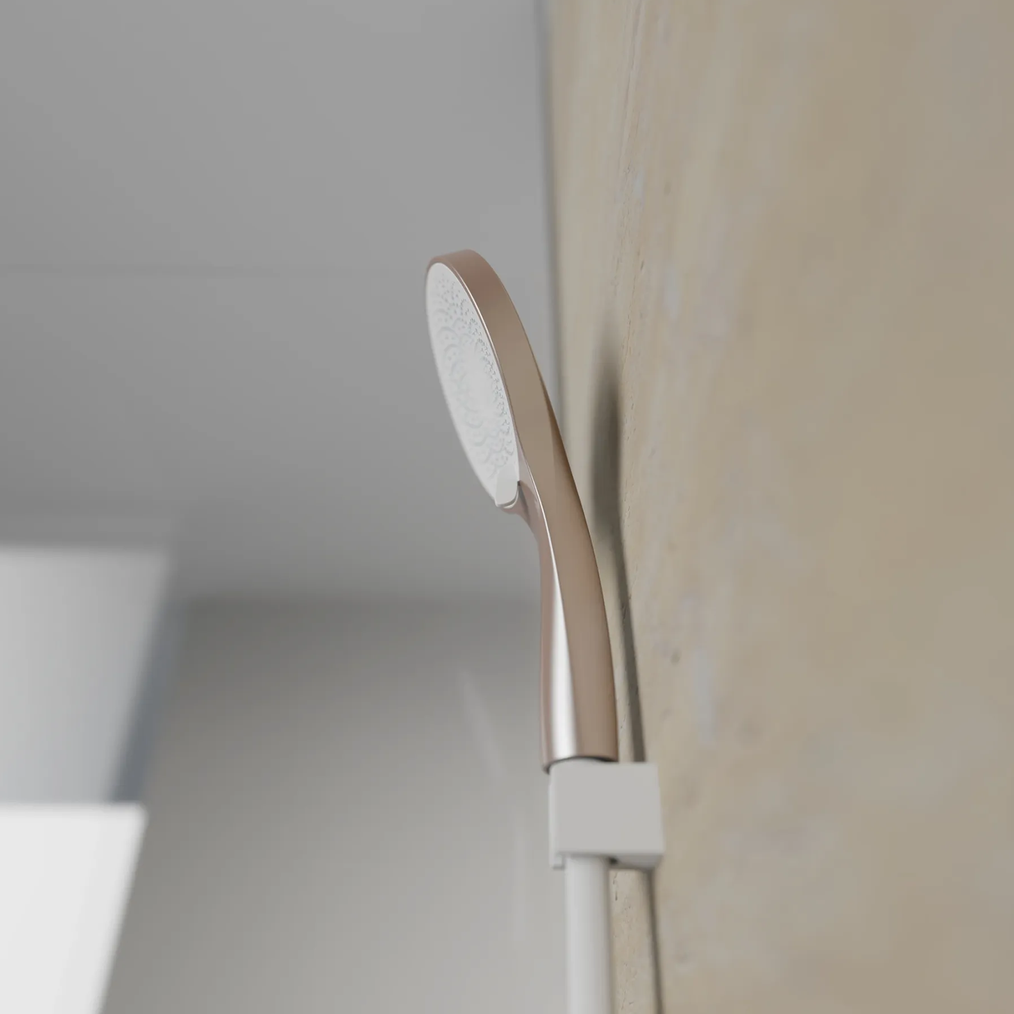 Handbrause 'Capri' rosé matt/weiß Ø 13 cm, 3 Strahlarten