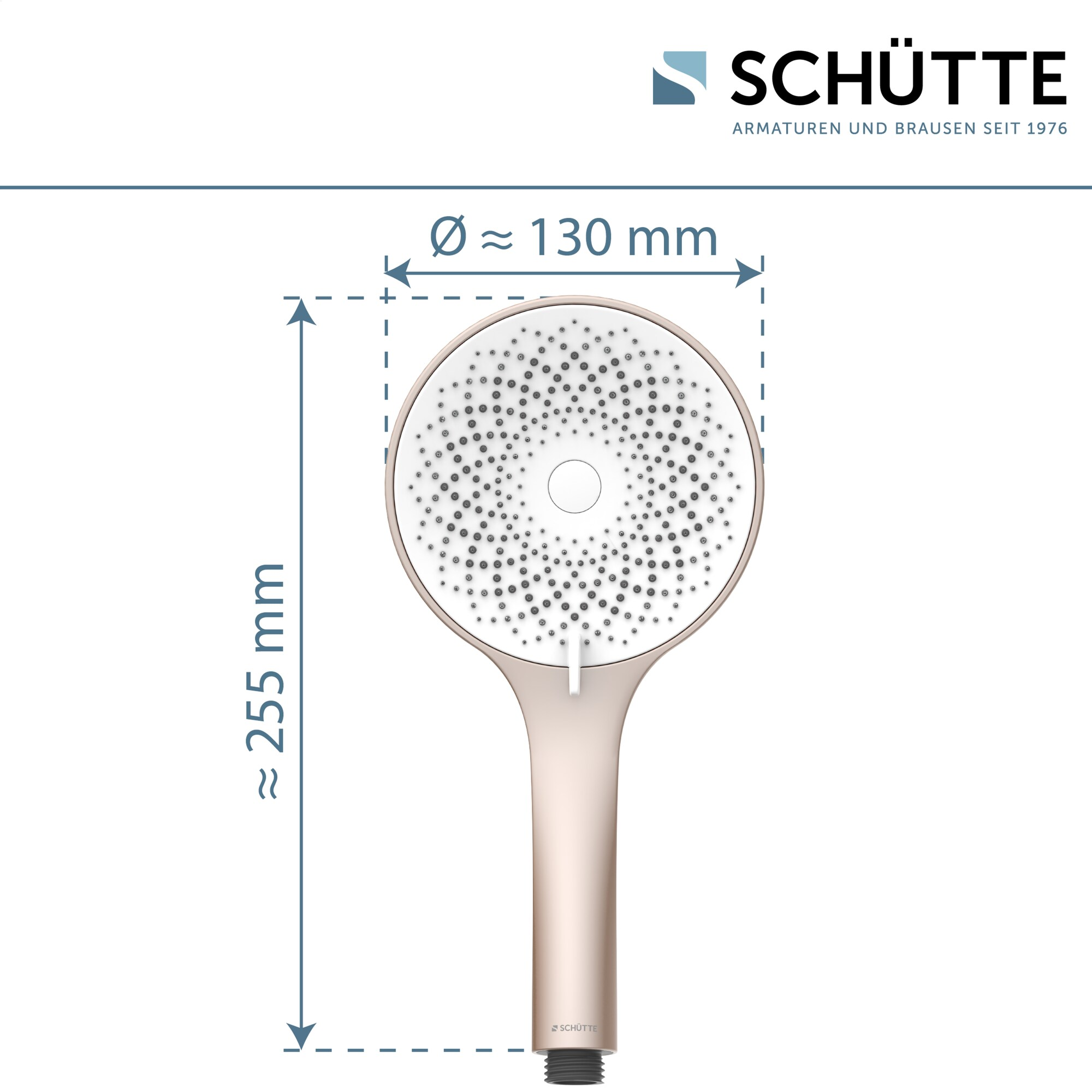 Handbrause 'Capri' rosé matt/weiß Ø 13 cm, 3 Strahlarten