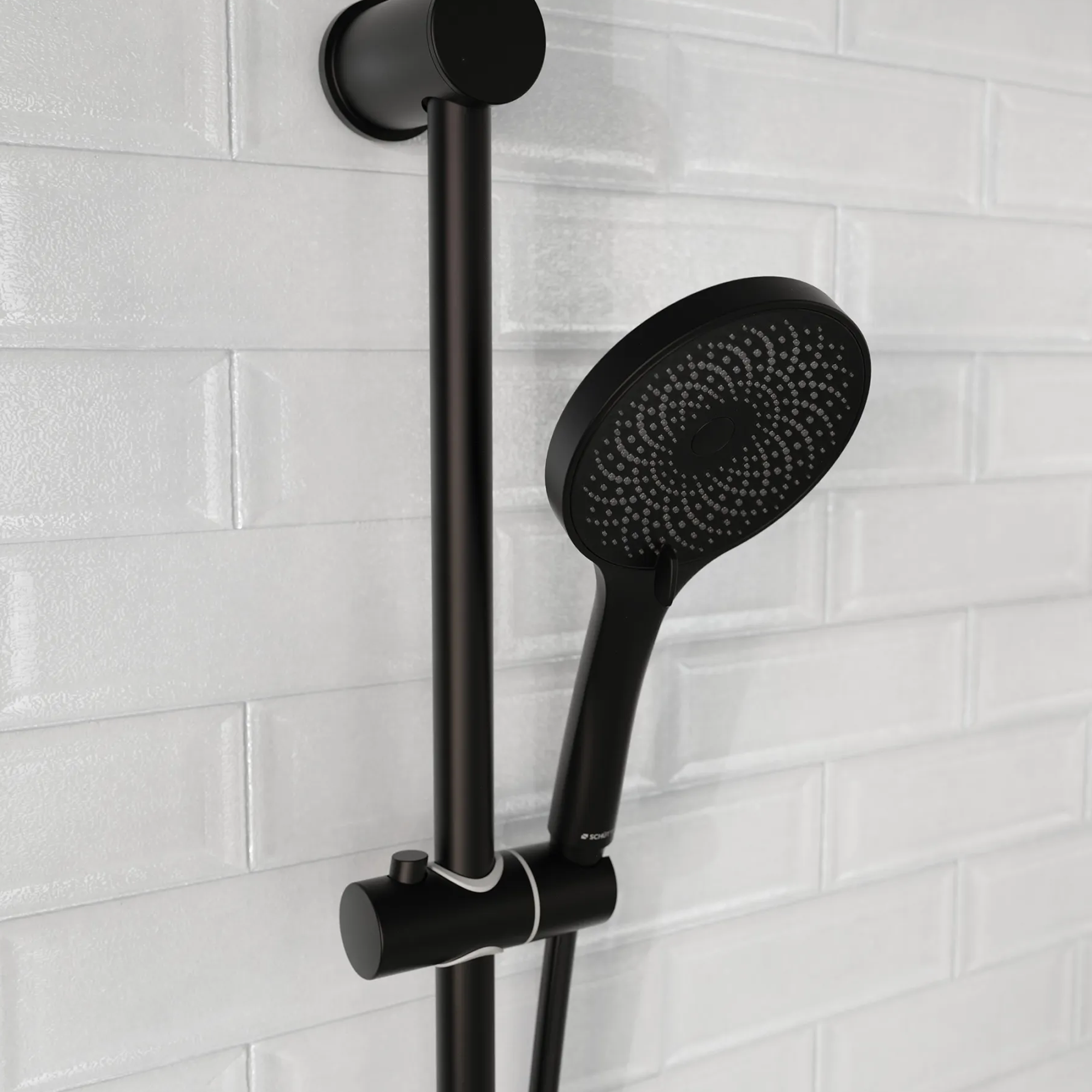 Brausestangenset 'Raven' schwarz matt, 3 Strahlarten